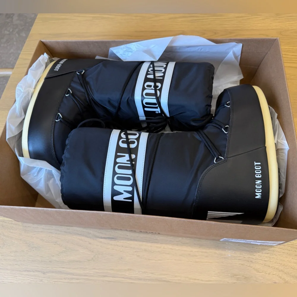 Moon Boot Icon Nylon Black Snow Boots - Picture 3 of 4